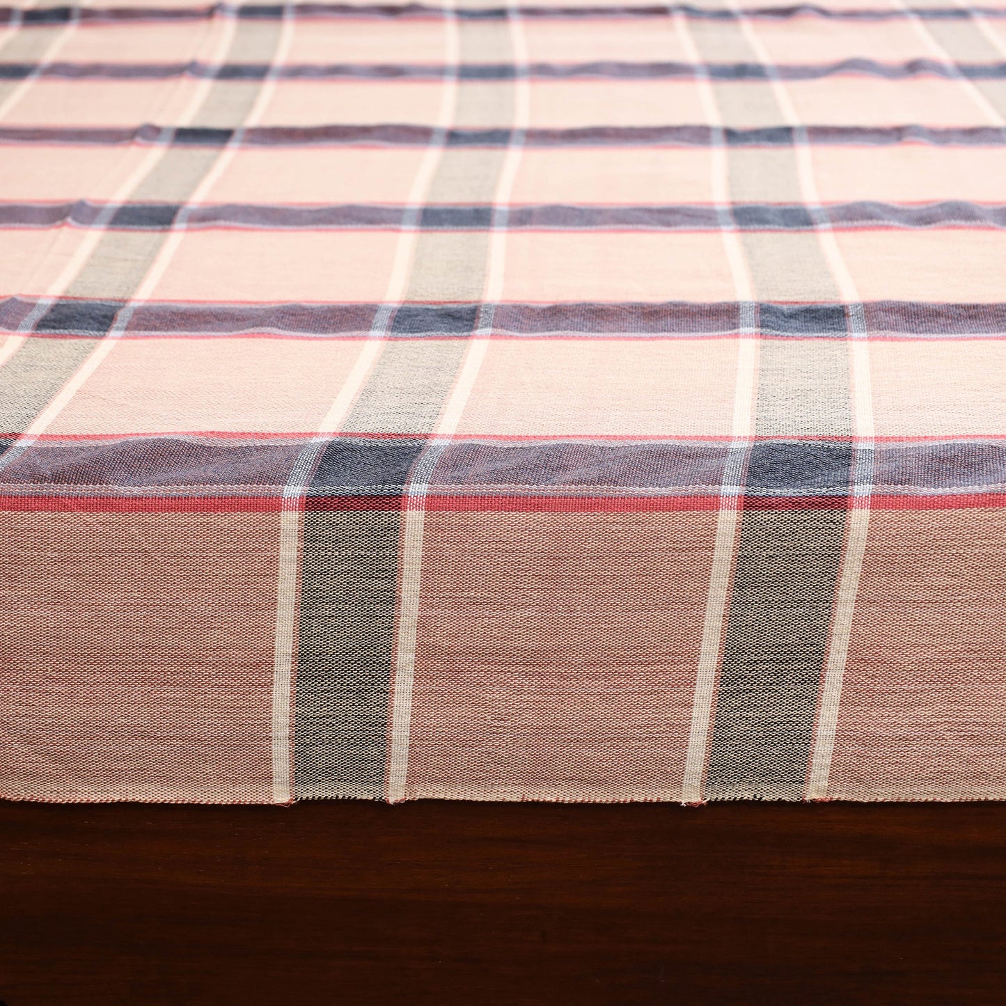 Pink - single handloom cotton bed sheet (90 x 60 in) 97