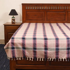 Pink - single handloom cotton bed sheet (90 x 60 in) 97