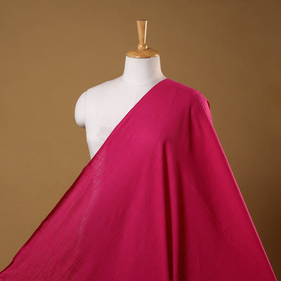 Pink - slub cotton plain fabric 04 - handcrafted