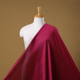 Pink - slub silk plain fabric 09 - handcrafted