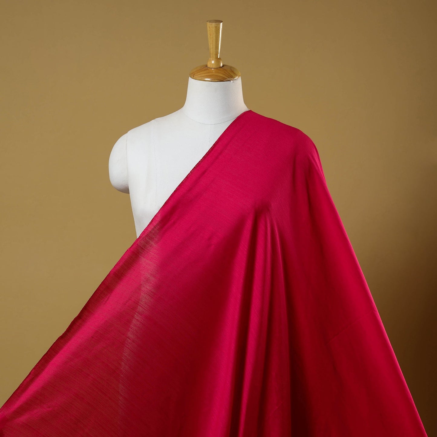 Red - slub silk plain fabric 16 - handcrafted