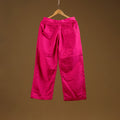 Pink - slub silk plain palazzo 04 - handcrafted