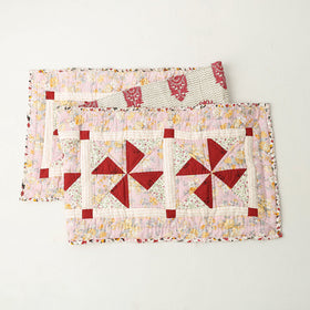 Pink Applique Quilted Table Runner Online in India