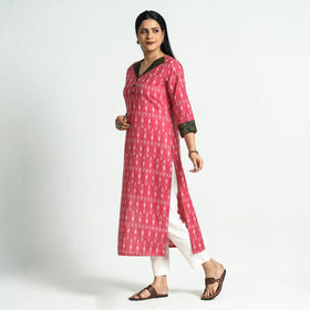 Buy Pochampally Ikat Weave Patchwork Cotton Kurta Online at iTokri.com