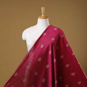 Pink - spun dupion viscose silk thread buta fabric 01