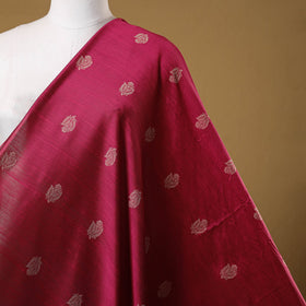 Pink - spun dupion viscose silk thread buta fabric 01