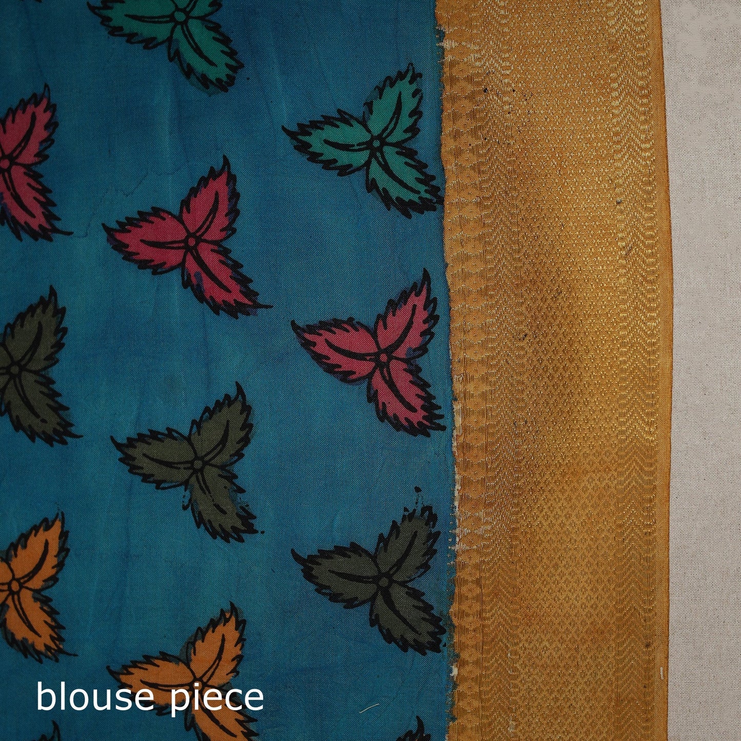 Srikalahasti handpainted natural dyed bangalore silk zari