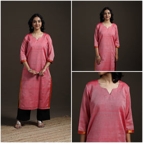 Straight cotton dharwad kurta for women 08 - handcrafted