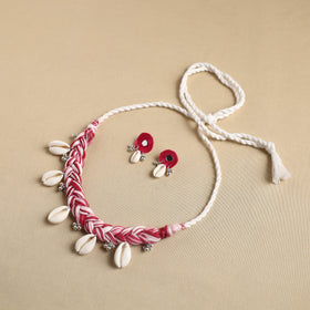 Thread Braided Shell Choker Necklace Set