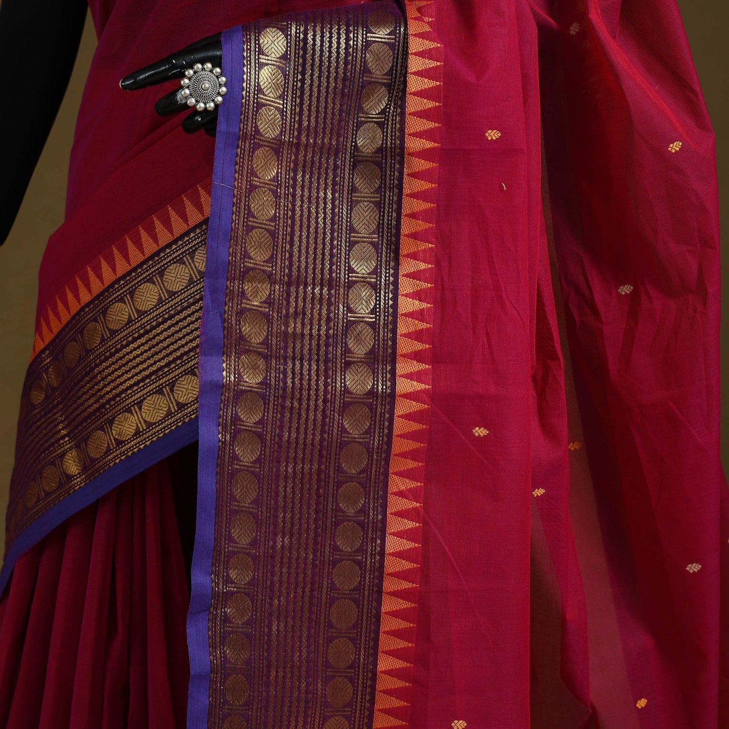 Thread buti cotton kanchipuram saree with border 36