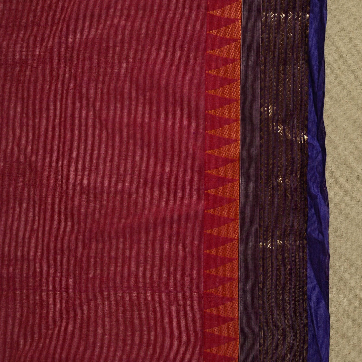 Thread buti cotton kanchipuram saree with border 36
