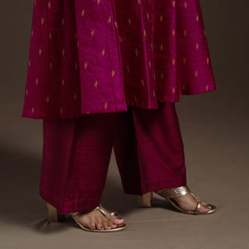 Purple Thread Buti A-Line Spun Dupion Silk Kurta Set (Set of 2)