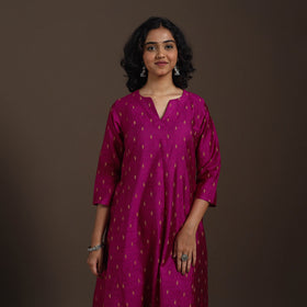 Purple Thread Buti A-Line Spun Dupion Silk Kurta Set (Set of 2)