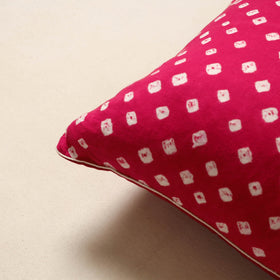 Pink - tie & dye cotton bandhani cushion cover 43