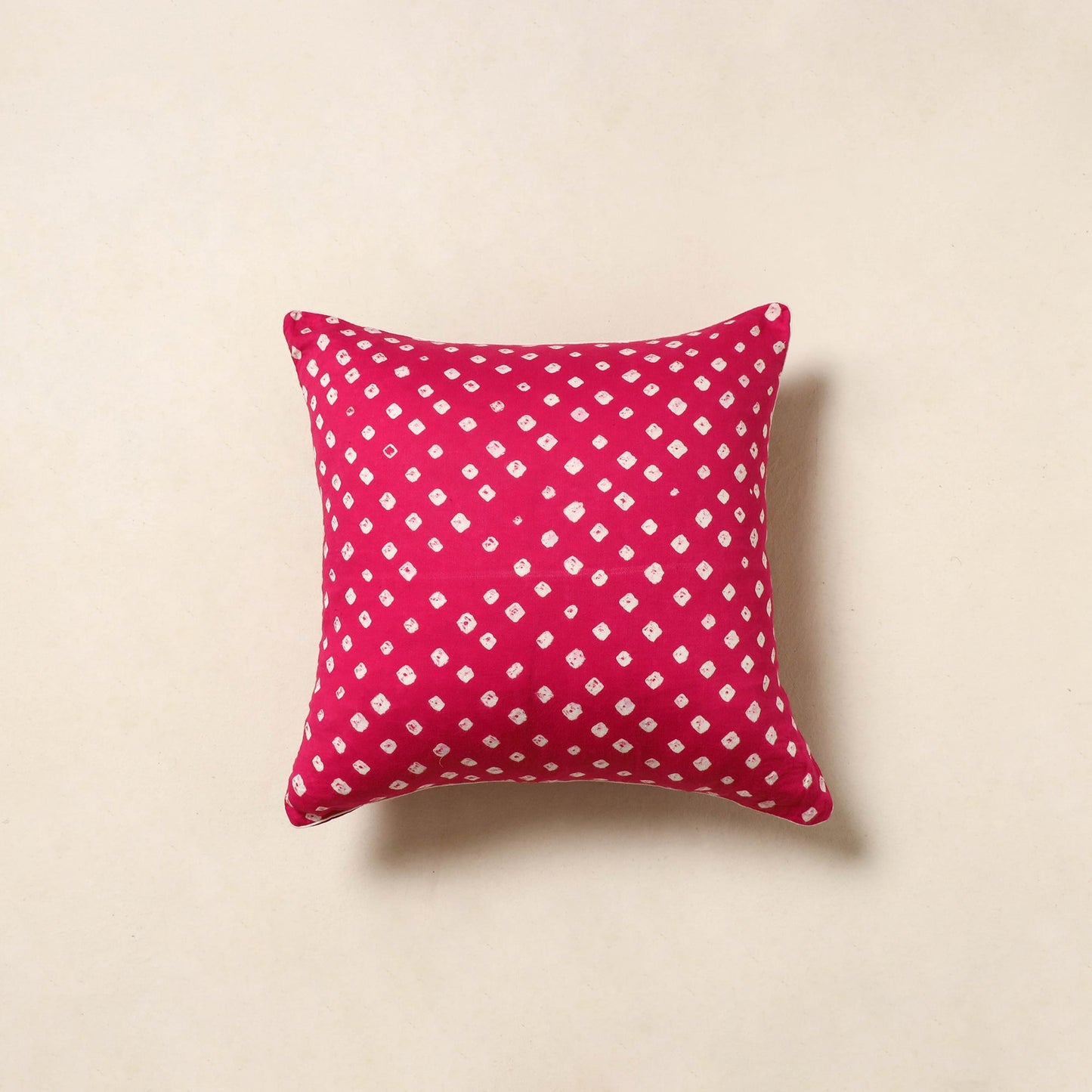 Pink - tie & dye cotton bandhani cushion cover 43