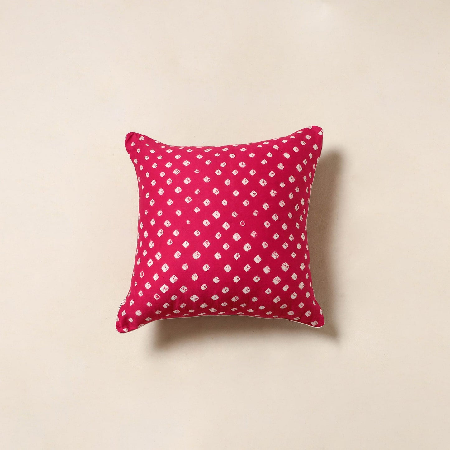 Pink - tie & dye cotton bandhani cushion cover 72