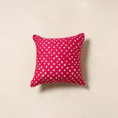Pink - tie & dye cotton bandhani cushion cover 72