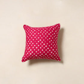 Pink - tie & dye cotton bandhani cushion cover 72
