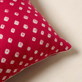 Pink - tie & dye cotton bandhani cushion cover 72