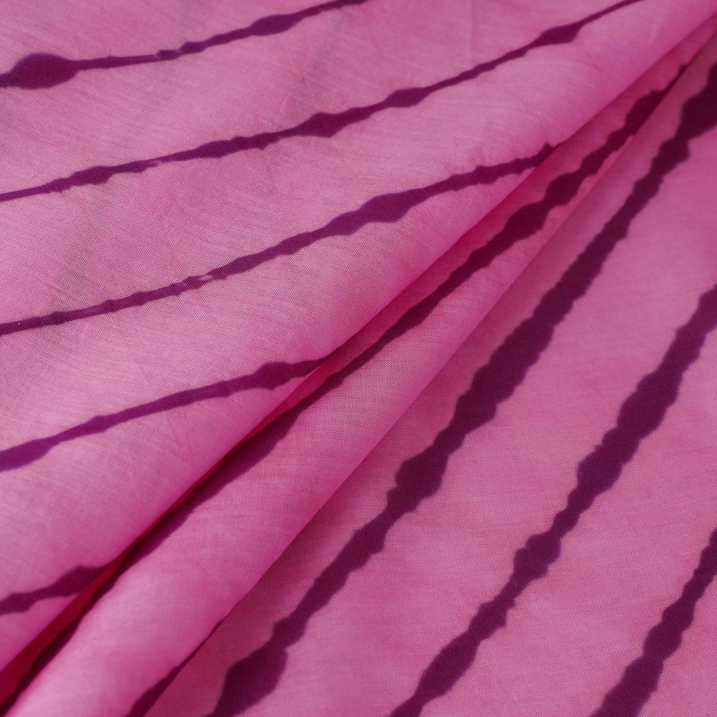 Pink Tie-Dye Cotton Leheriya Fabric