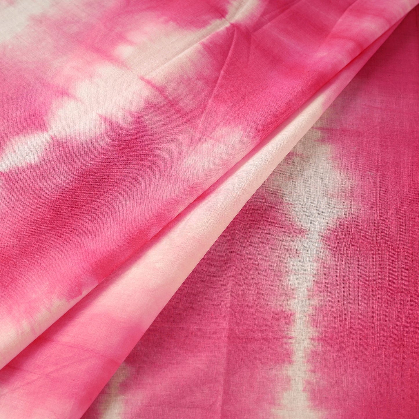  Pink Tie-Dye Cotton Shibori Fabric 