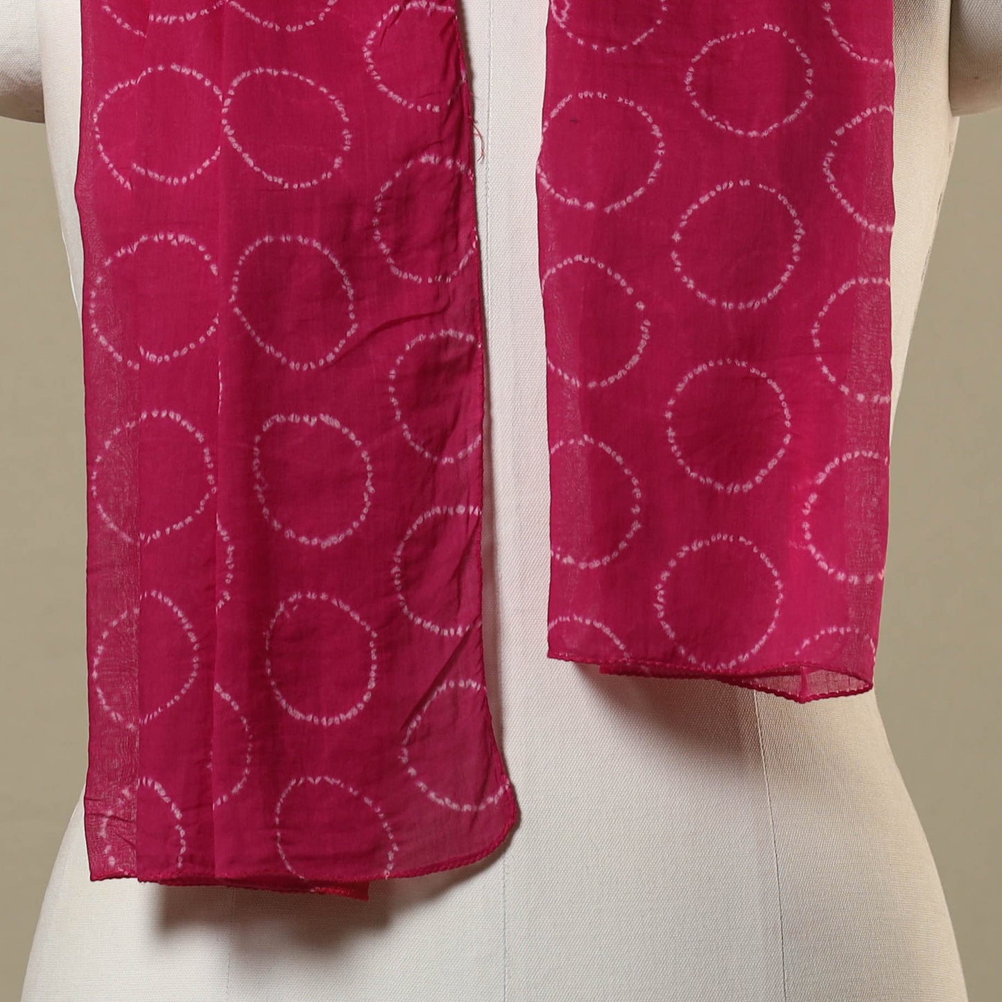 Pink Tie-Dye Cotton Shibori Stole 