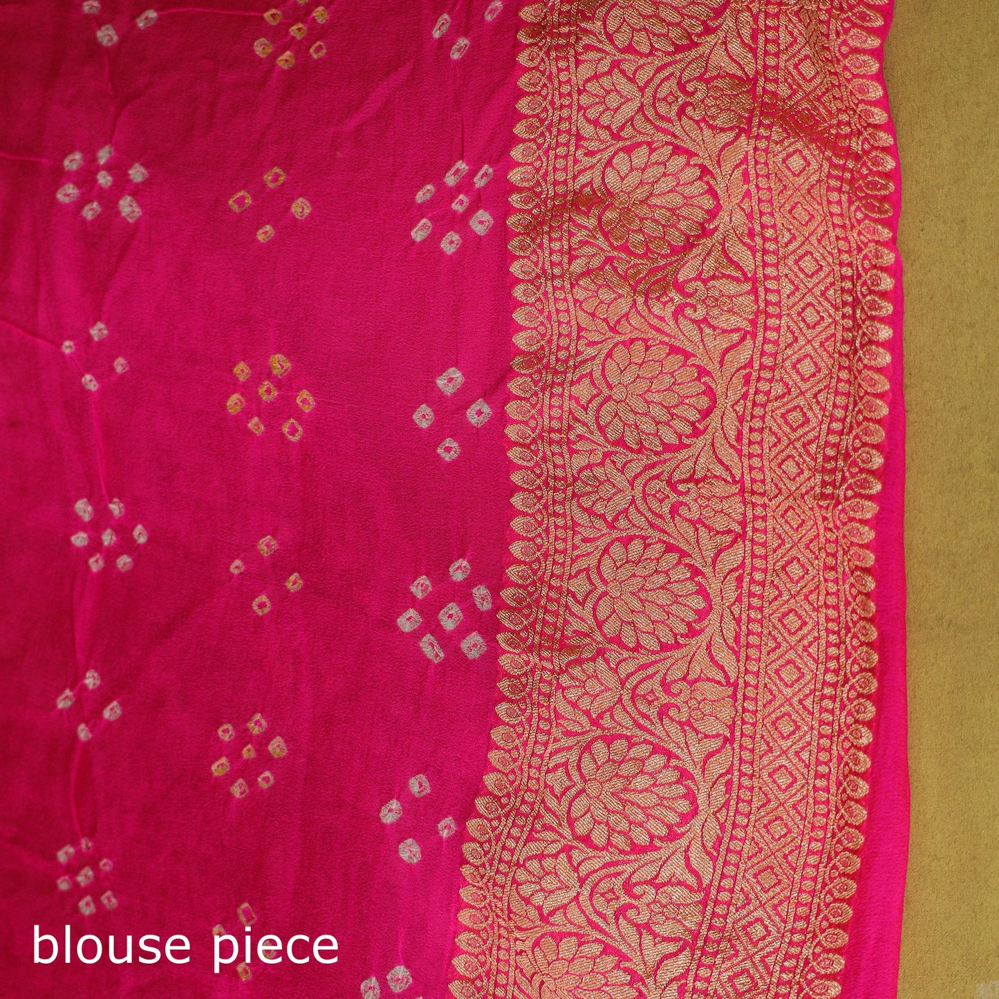 Pink - tie-dye georgette banarasi neem zari jaal kutch