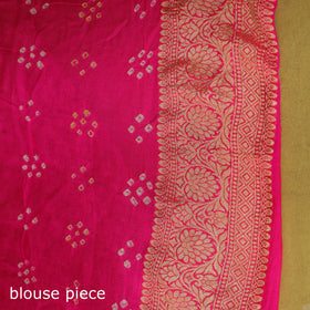 Pink - tie-dye georgette banarasi neem zari jaal kutch