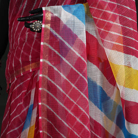 Tie-dye kota doria cotton leheriya saree 16 - handcrafted