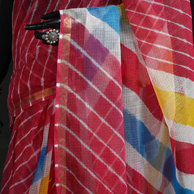 Tie-dye kota doria cotton leheriya saree 24 - handcrafted