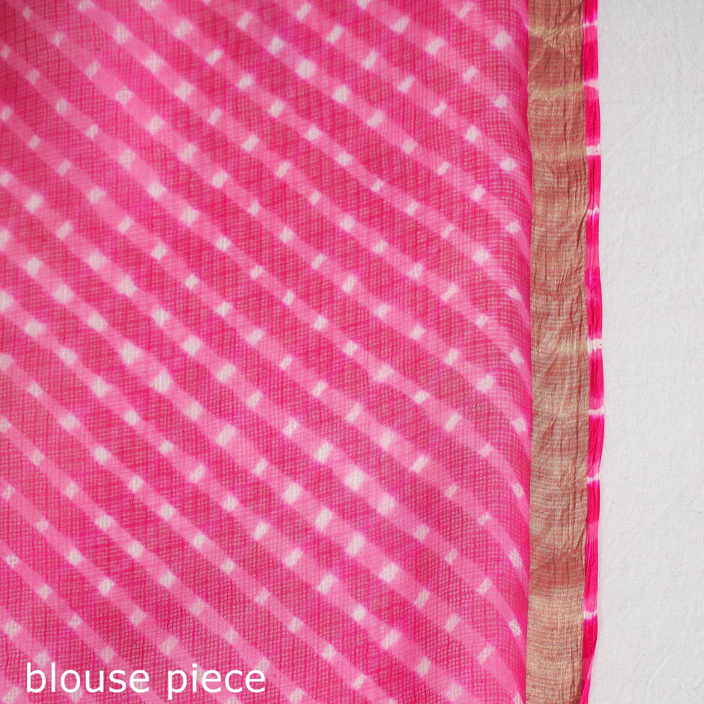  Leheriya Tie-Dye Mothra Kota Doria Silk Saree 