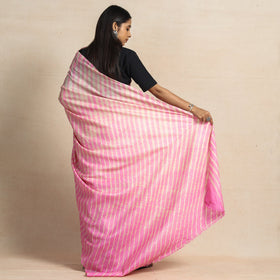 Buy Multicolour Leheriya Tie-Dye Tussar Silk Handloom Saree Online l iTokri.com