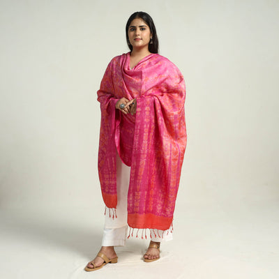 Buy Pink Stylish Shibori Dupatta for Fashionable Looks