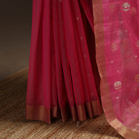 Pink - traditional buta handloom zari work chanderi silk