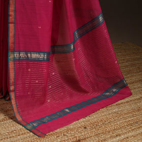 Pink - traditional buti handloom zari work saree 18