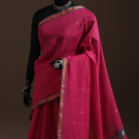 Pink - traditional buti handloom zari work saree 18