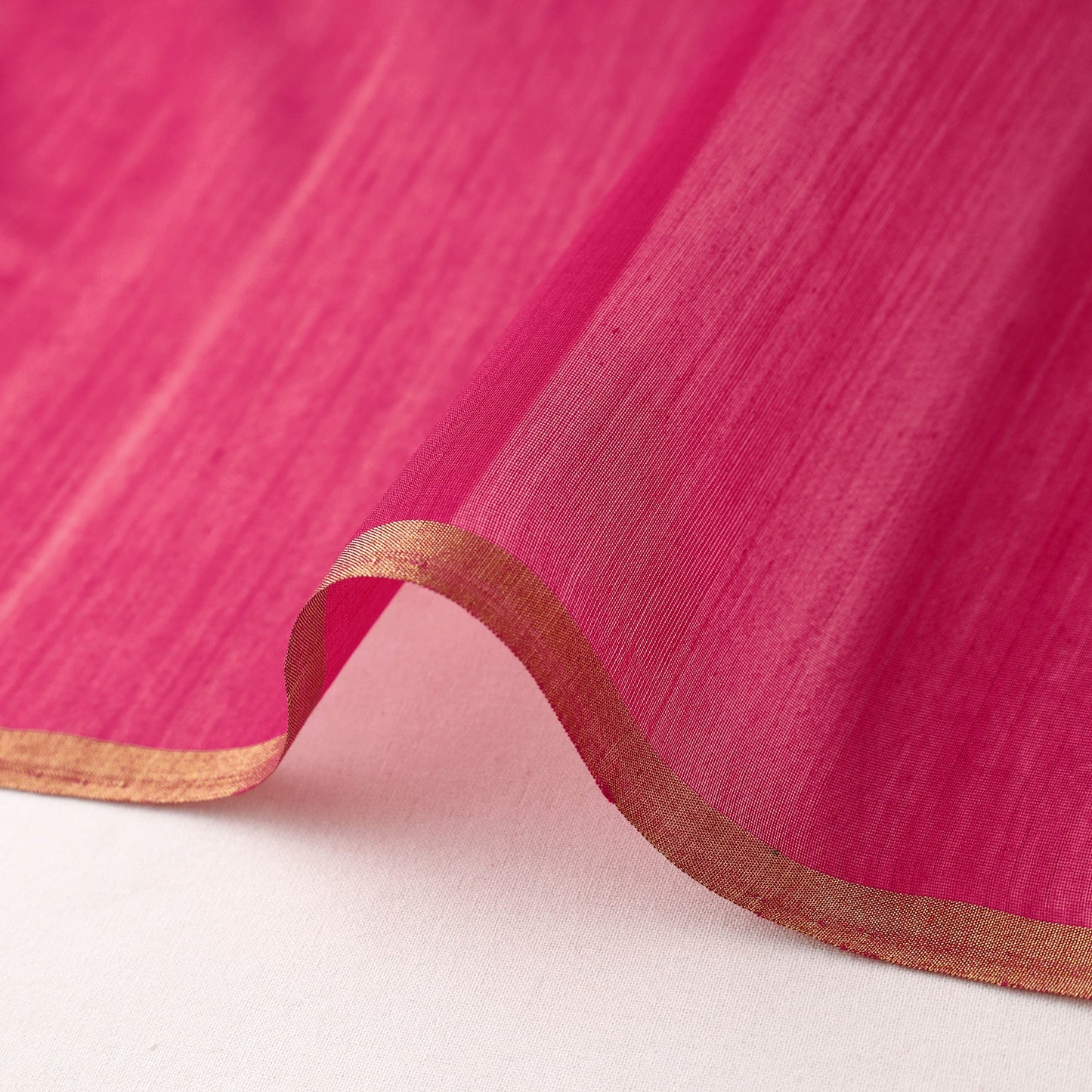 Shop Plain Handloom Pure Chanderi Silk Fabric Online in India