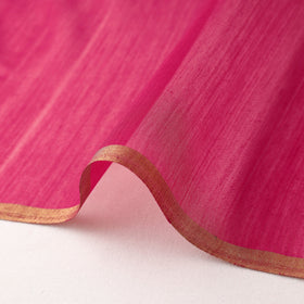 Shop Plain Handloom Pure Chanderi Silk Fabric Online in India