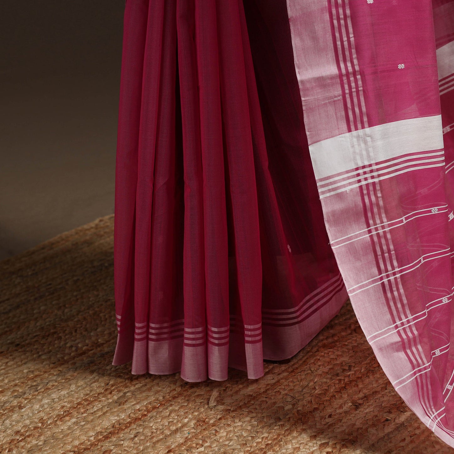 Pink - traditional handloom chanderi silk saree 05