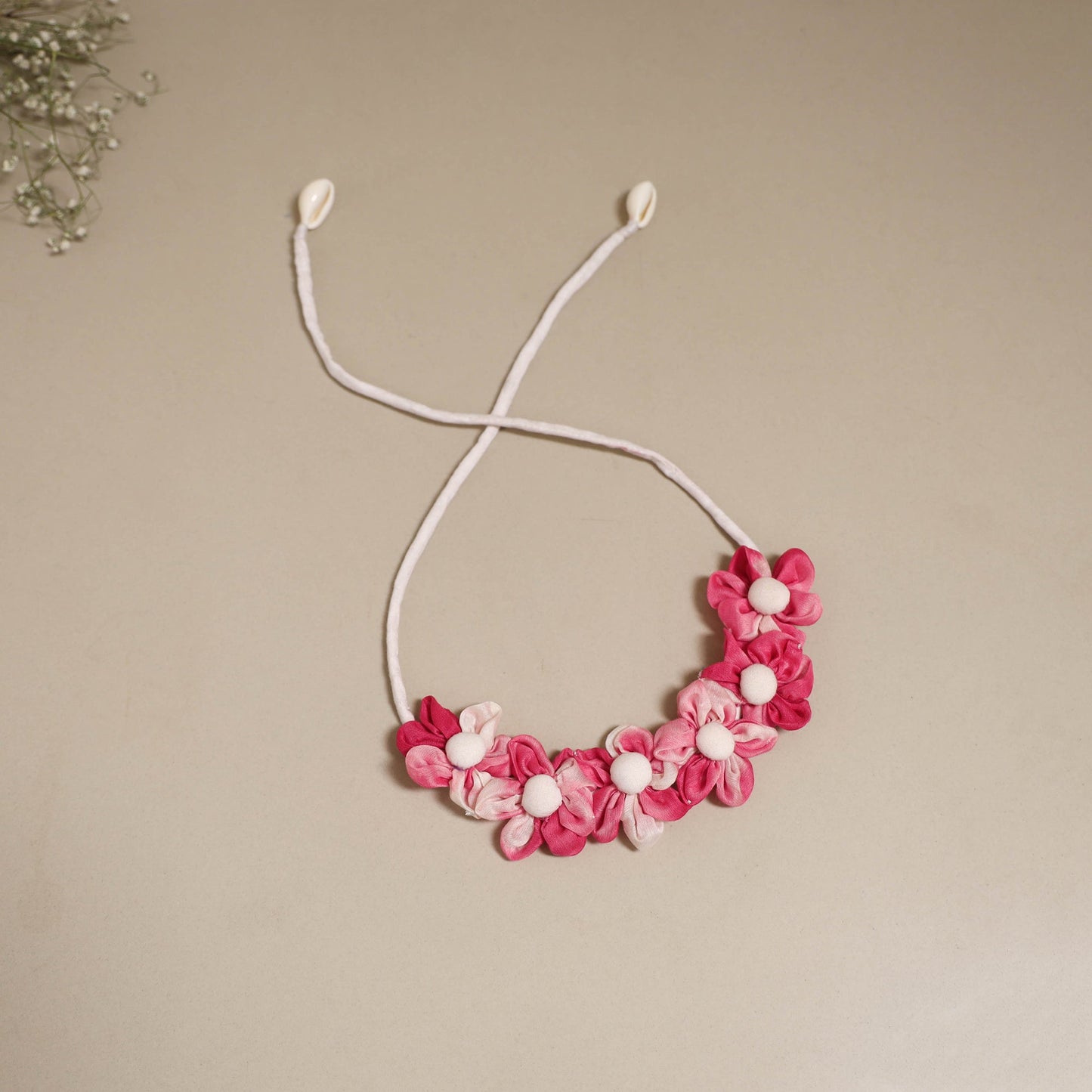 Traditional handmade fabart rose petal gajra - handcrafted