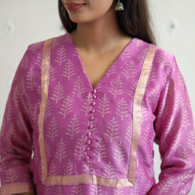 Buy Traditional Maheshwari Silk Bagru Print Kurta Set