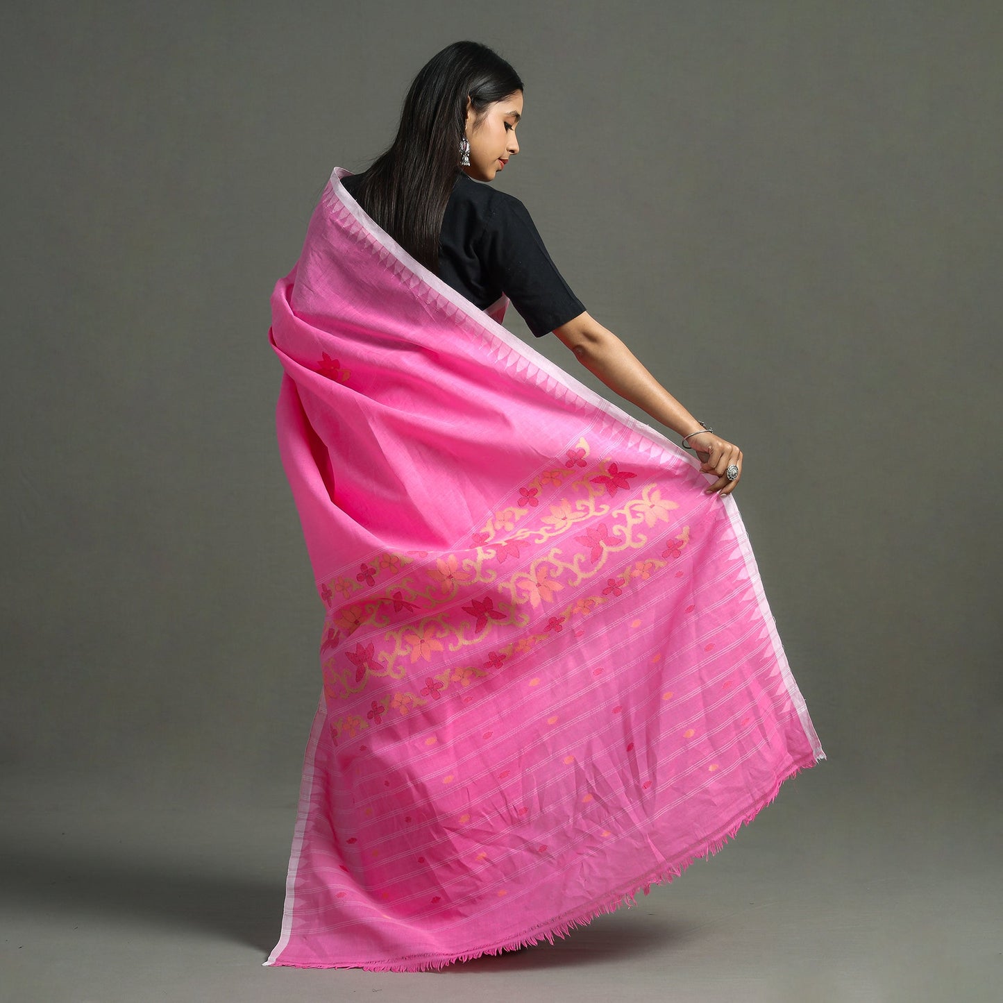 Buy Traditional Moirangphee Manipuri Pure Handloom Cotton Saree Online at iTokri.com