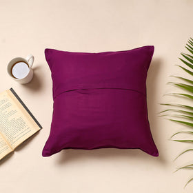 Pink Traditional Pure Banarasi Silk Handwoven Zari Cushion Cover