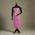 Pink Unstitched Plain Cotton Kurta Material