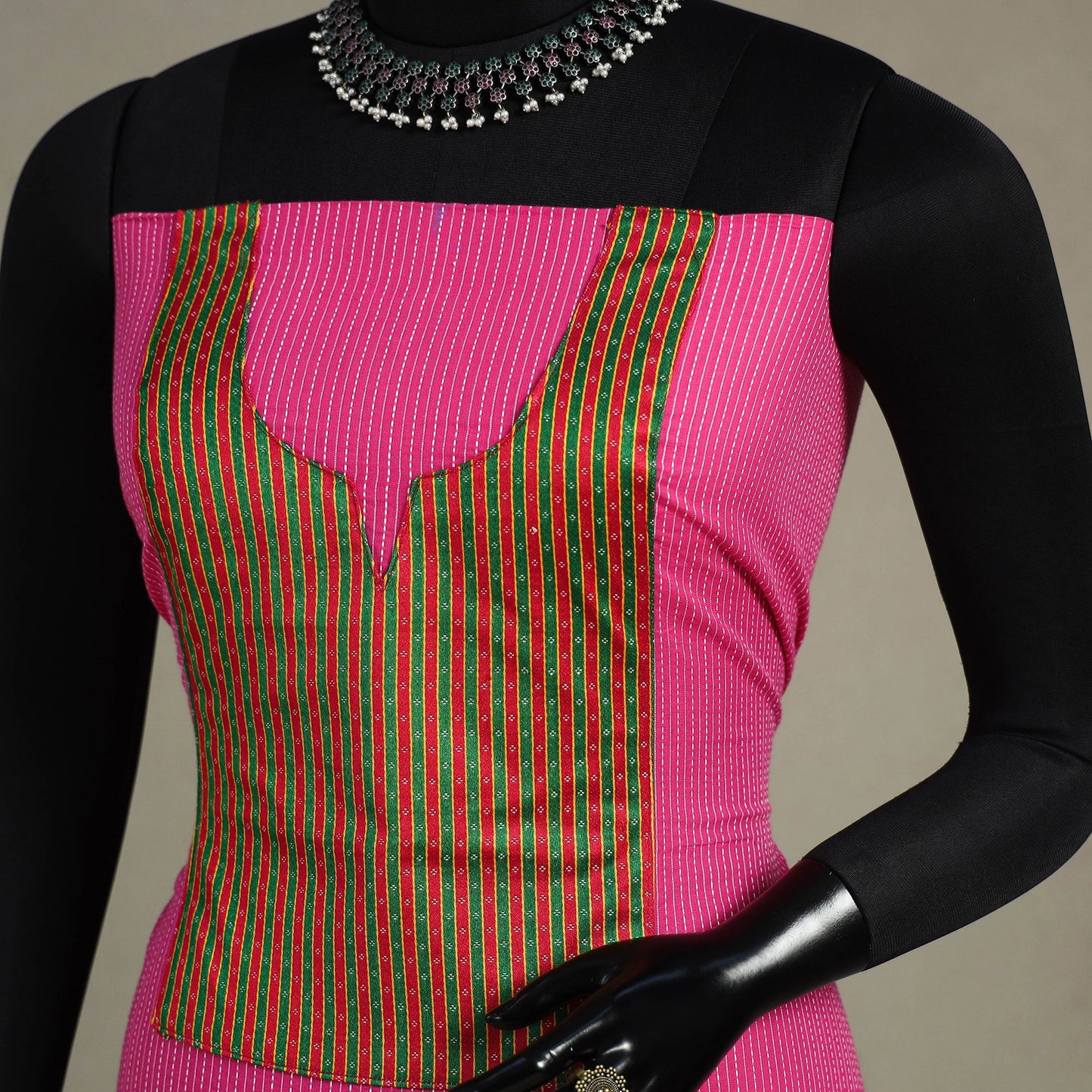 Pink Unstitched Plain Cotton Kurta Material