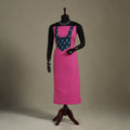 Pink Unstitched Plain Cotton Kurta Material