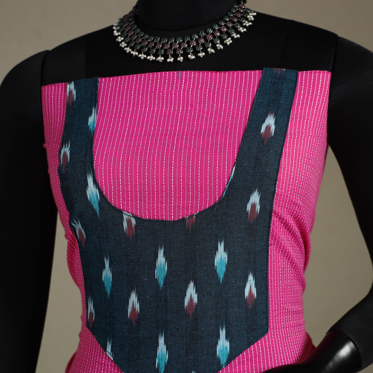 Pink Unstitched Plain Cotton Kurta Material