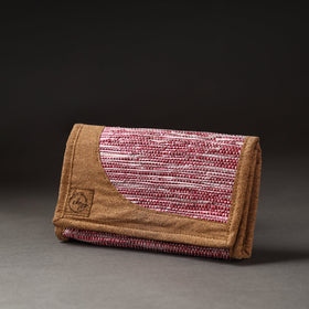 Pink Upcycled Weave Handcrafted Clutch