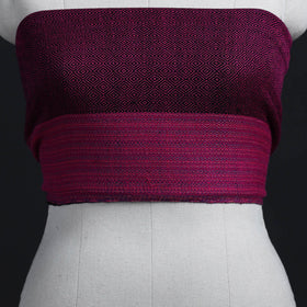 Pink - woollen plain blouse piece 03 - handcrafted