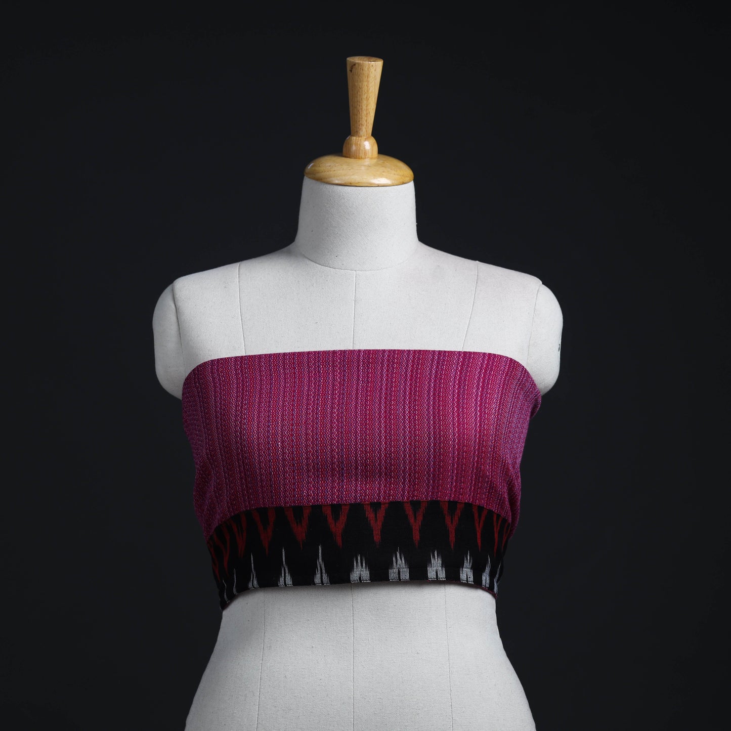 Pink - woollen plain blouse piece 13 - handcrafted